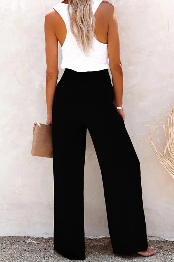 Riana - Pantalon Relax Taille Haute