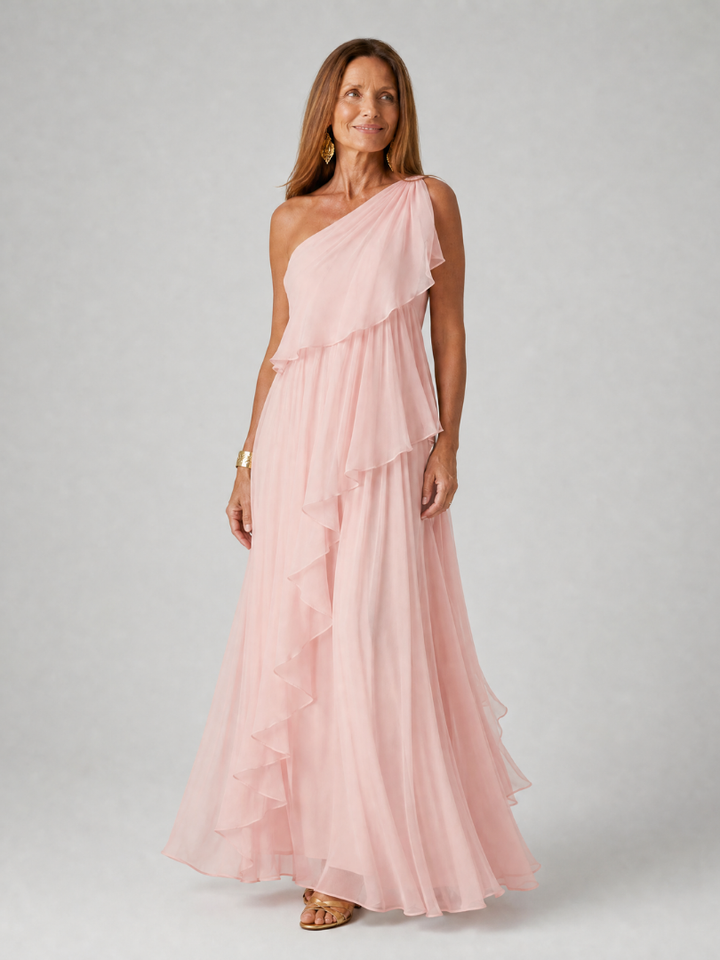 Talia | Robe Longue à Volants en Cascade