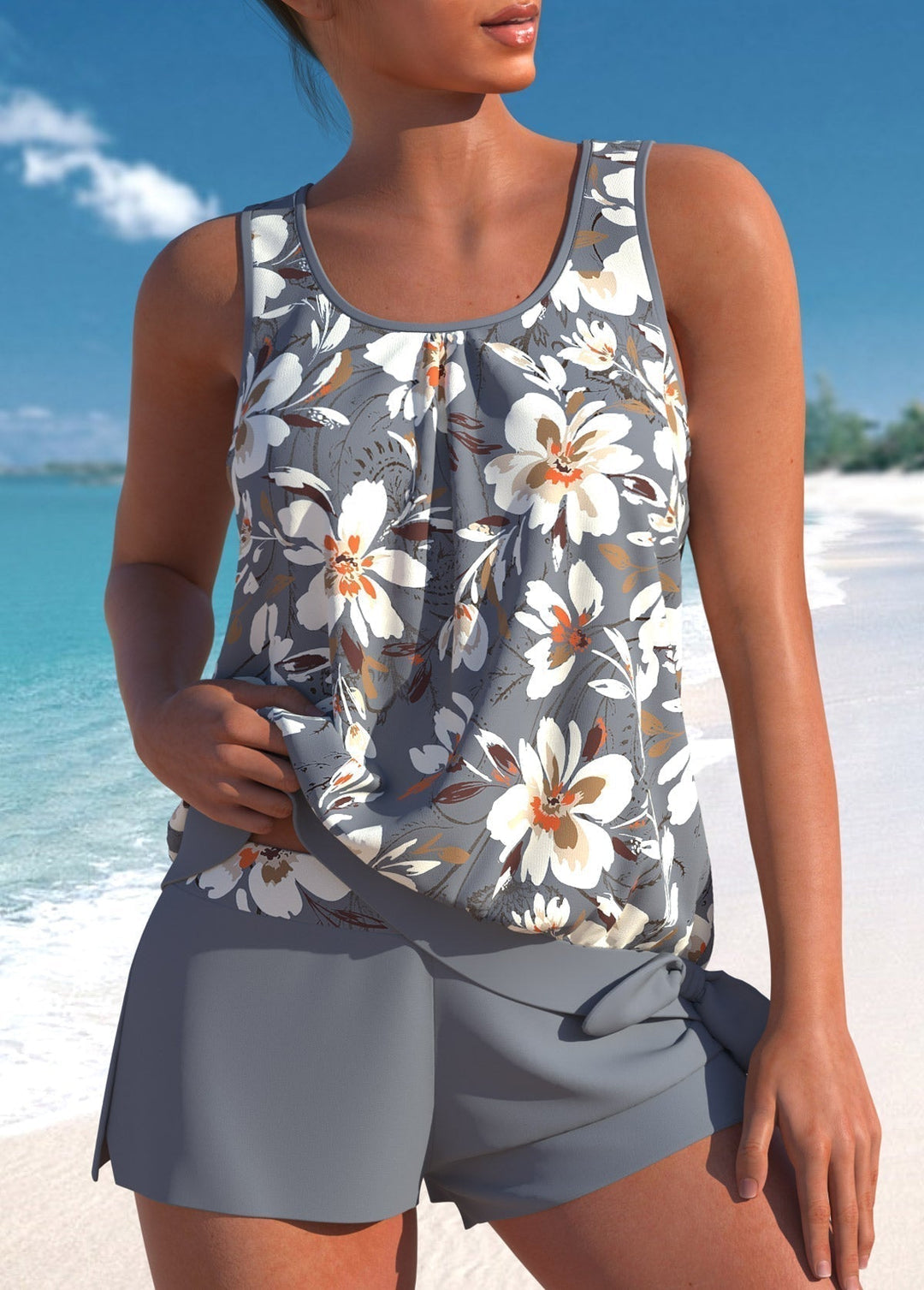 Helena | Stylish Floral Tankini Set Women