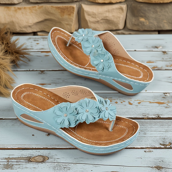 Sandales Confortables Fleuries