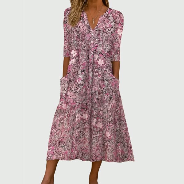 Evelyn | Graceful Midi Dress With Pockets