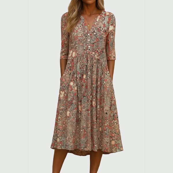 Evelyn | Graceful Midi Dress With Pockets