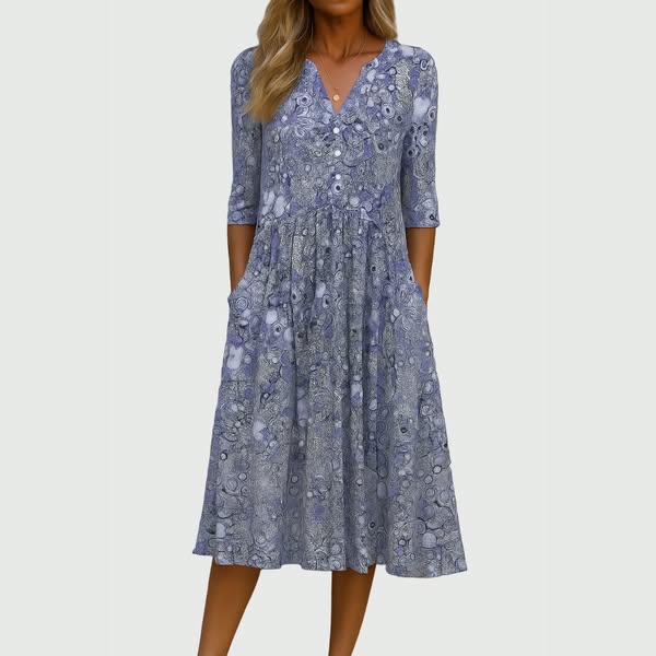 Evelyn | Graceful Midi Dress With Pockets