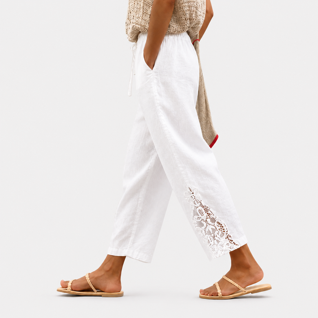 Pantalon Accent Dentelle Côtier