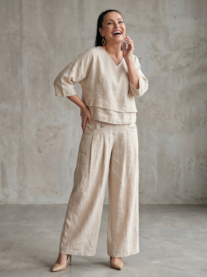 River | Layered Top Wide Leg Set