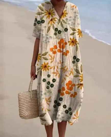 Lina | Vintage Flower Dress
