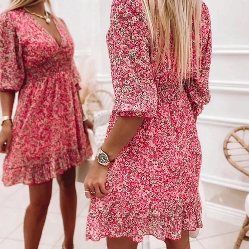 Thessaly™ | Elegant Floral Maxi Dress-