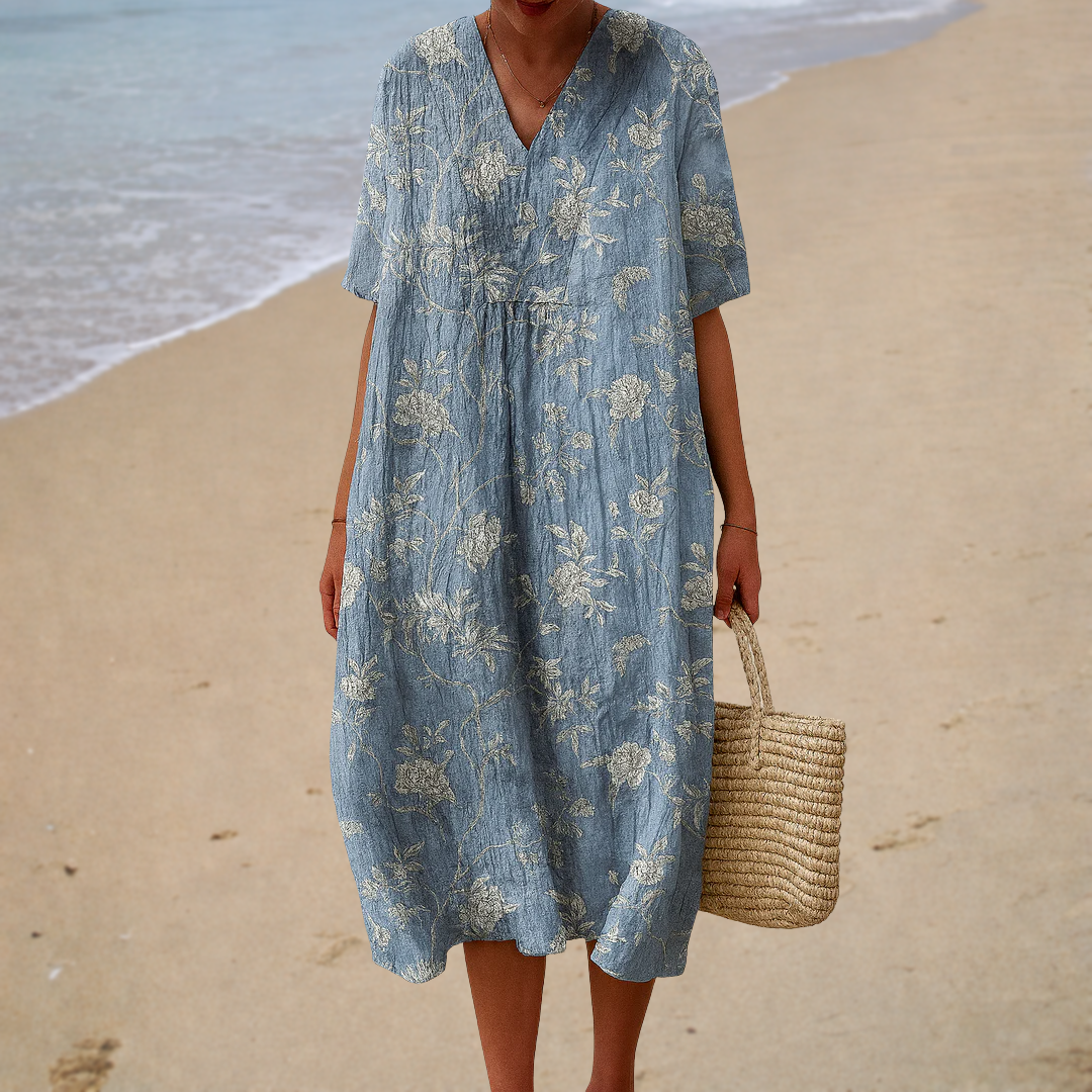 Robe d'été imprimée flatteuse