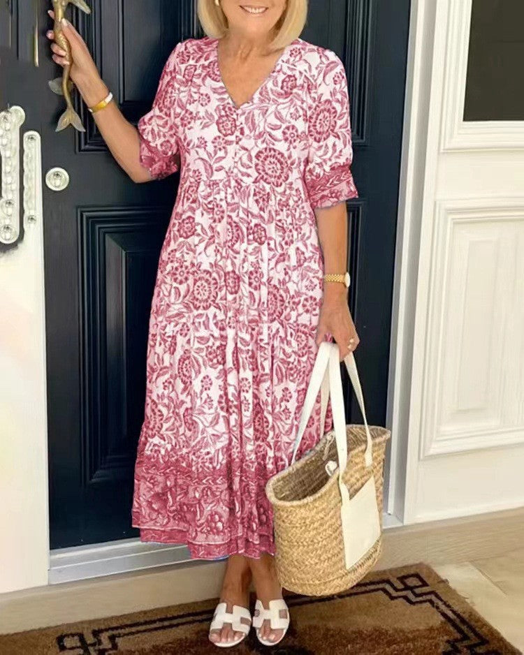 Candice | Graceful V-Neck Floral