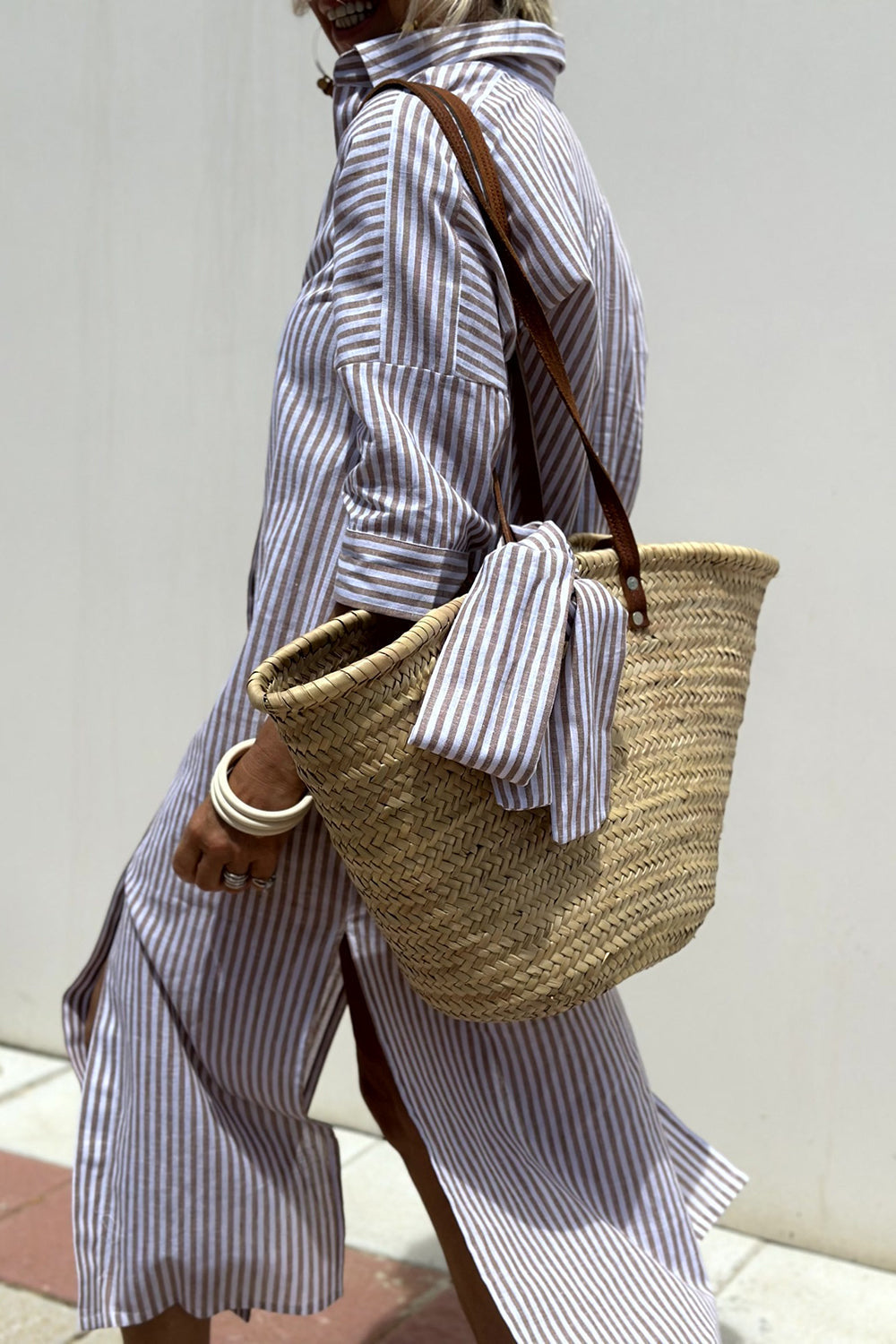 Corinne™ | Classic Striped Shirt Maxi