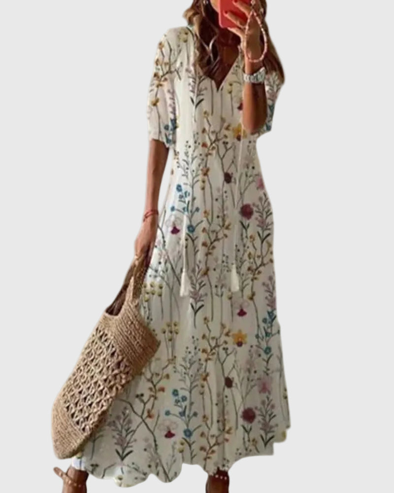 Sofia | Boho Vintage Summer Maxi Dress