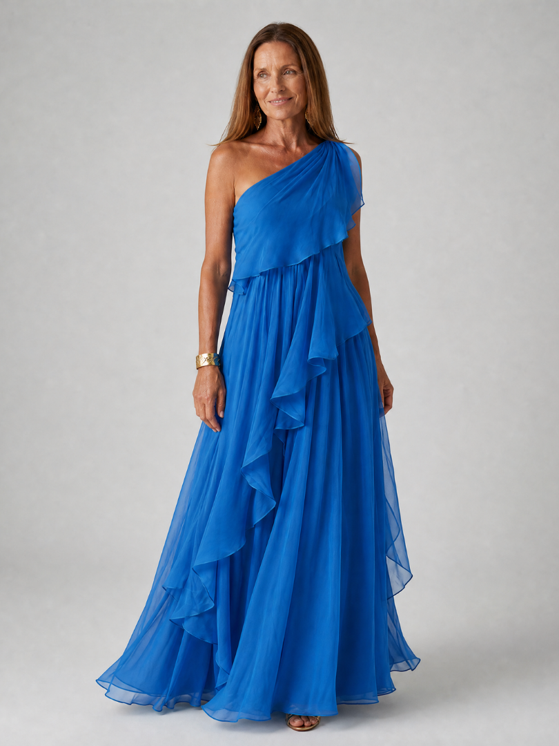Talia | Robe Longue à Volants en Cascade