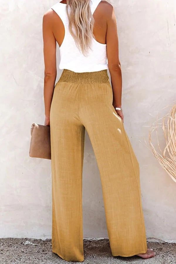 Riana - Pantalon Relax Taille Haute