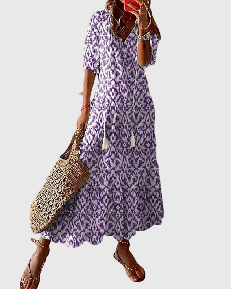 Sofia | Boho Vintage Summer Maxi Dress