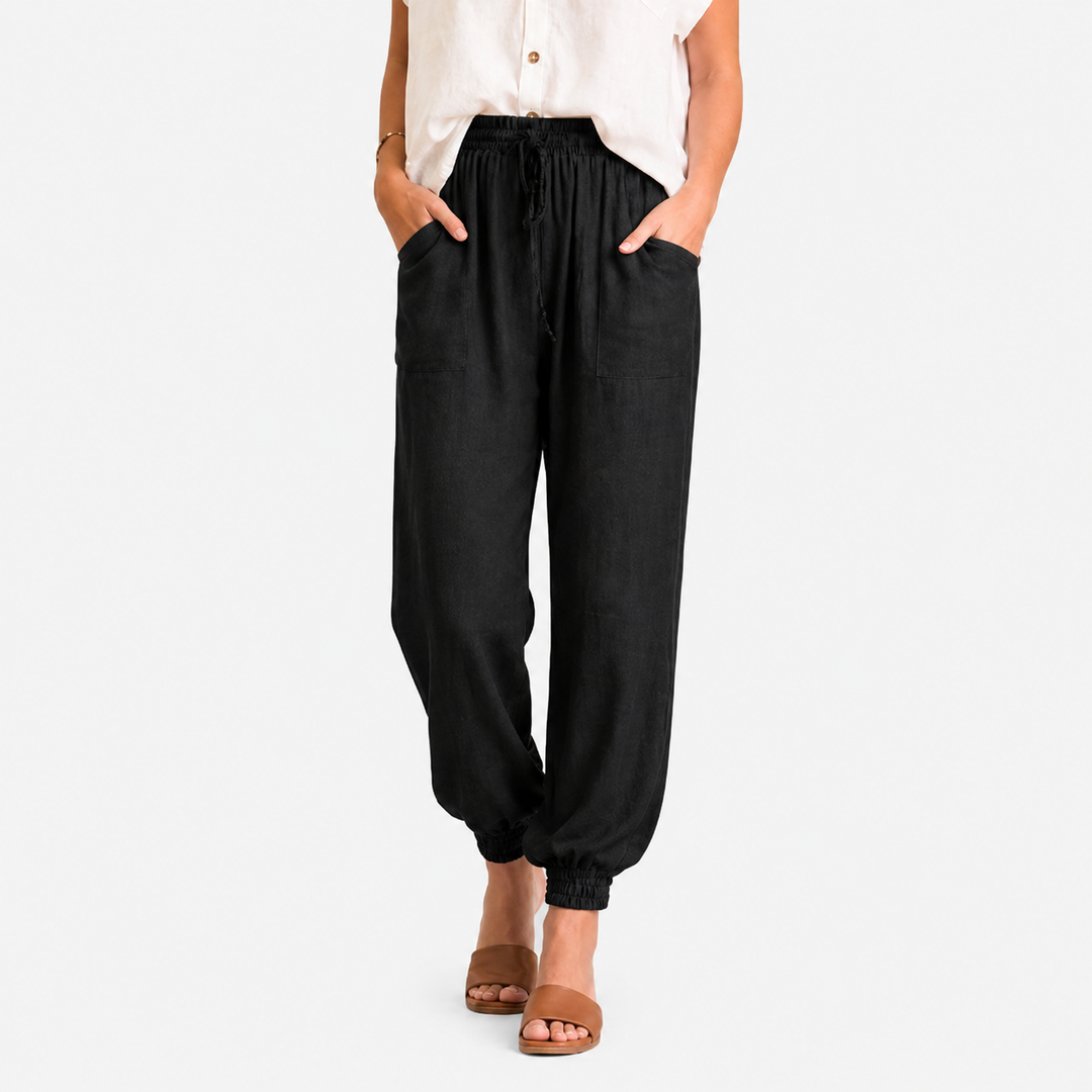 Kaeli – Pantalon Élégant avec Cordon de Serrage