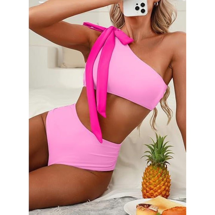 Marit | High Waist One Shoulder Bikini