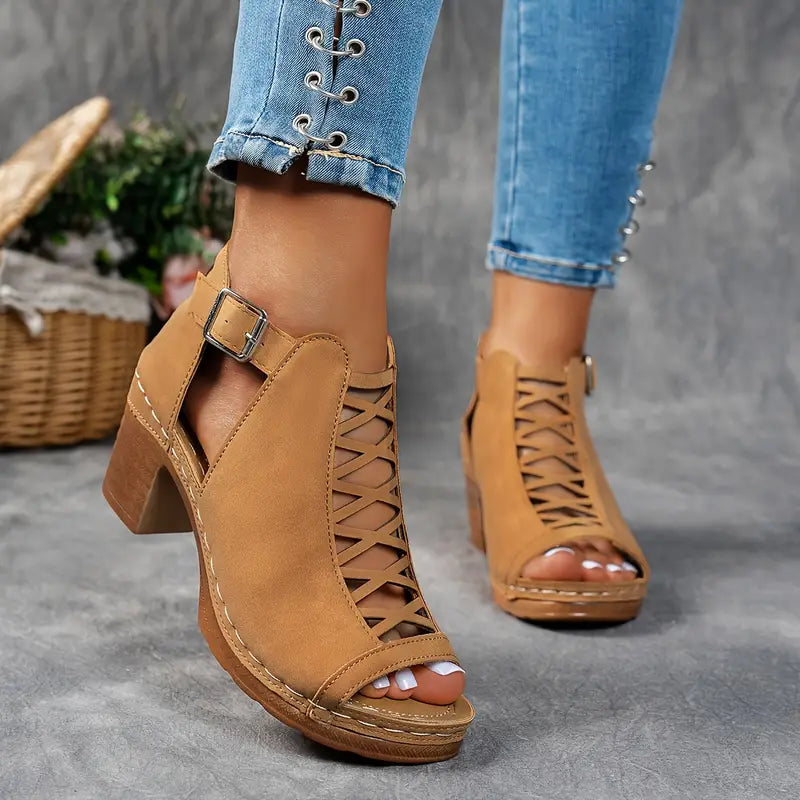 Aubrey™ - Elegant Wedge Sandals