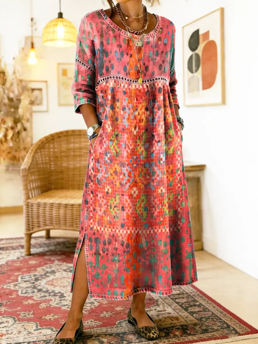 Catherine | Elegant Printed Dress