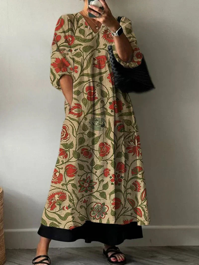 Isela | Elegant Dress with Tati Print