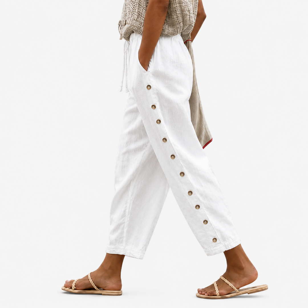 Pantalon à Boutons Charme Côtier