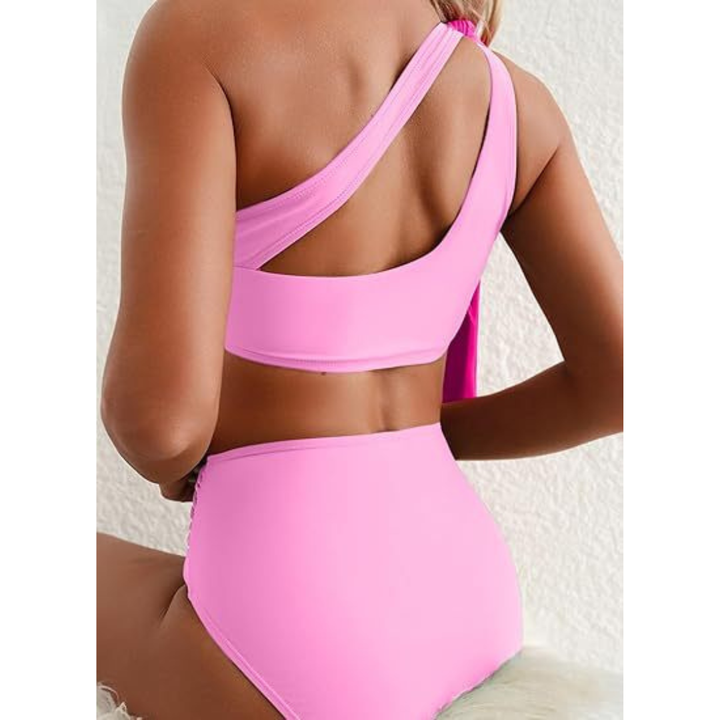 Marit | High Waist One Shoulder Bikini
