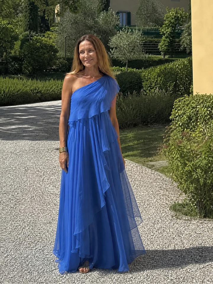 Talia | Robe Longue à Volants en Cascade