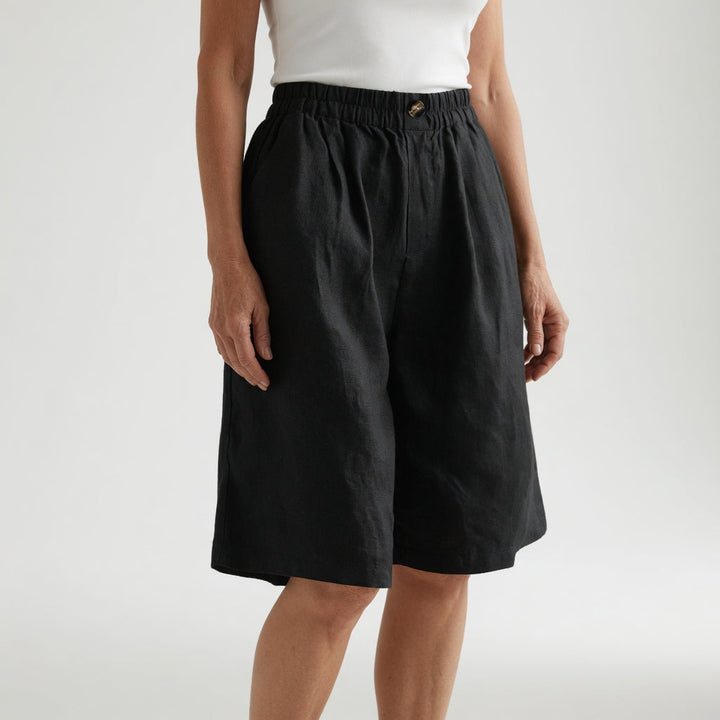 Wandeline™ — Wide-Leg Elastic Waist Shorts Natural Summer Comfort
