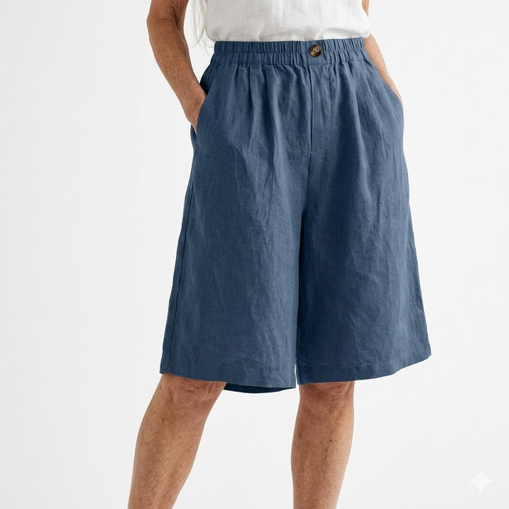 Wandeline™ — Wide-Leg Elastic Waist Shorts Natural Summer Comfort