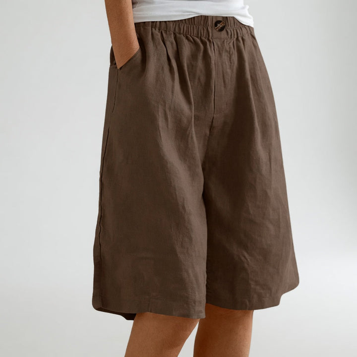 Wandeline™ — Wide-Leg Elastic Waist Shorts Natural Summer Comfort
