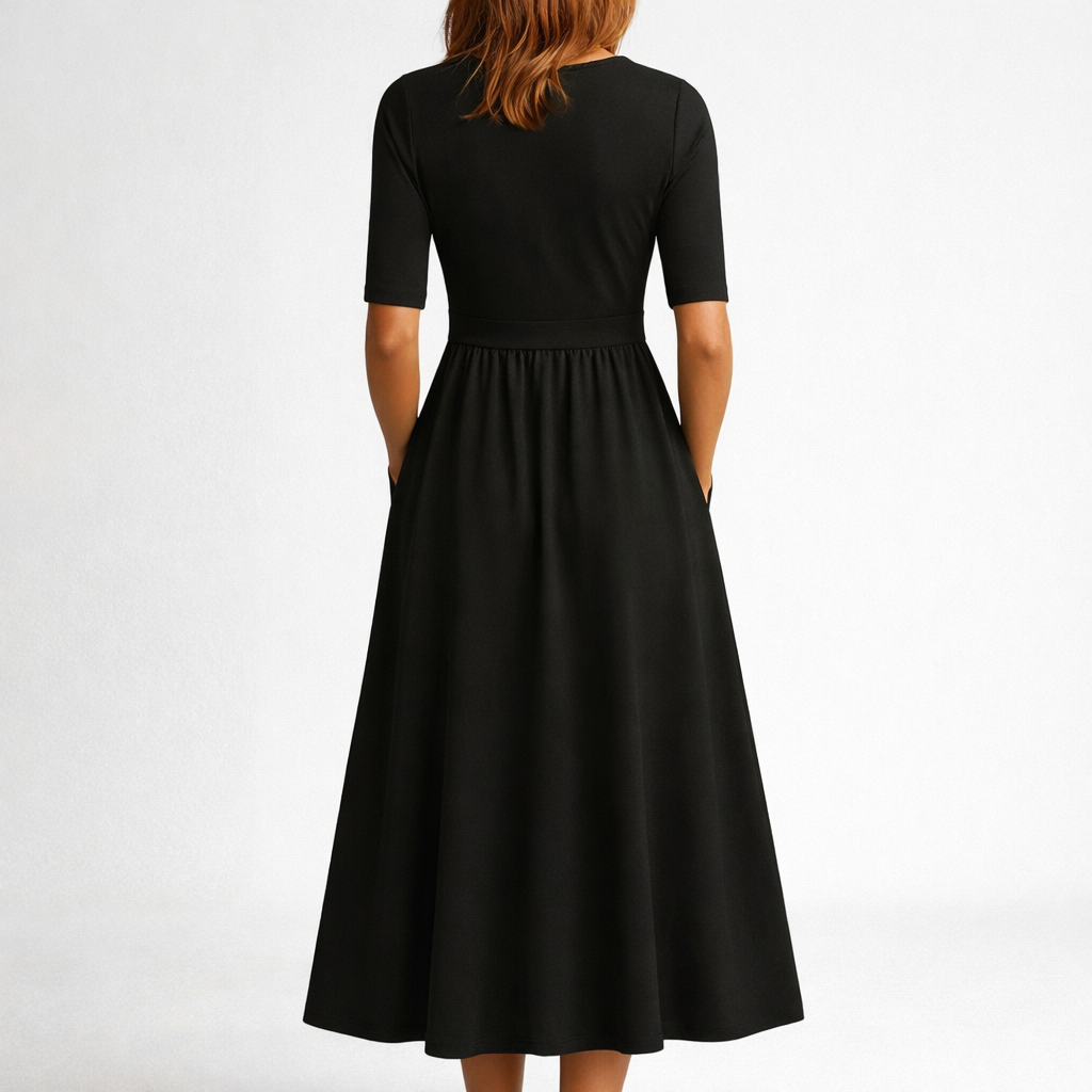 Eleanor | Elegant Midi Dress with Pockets