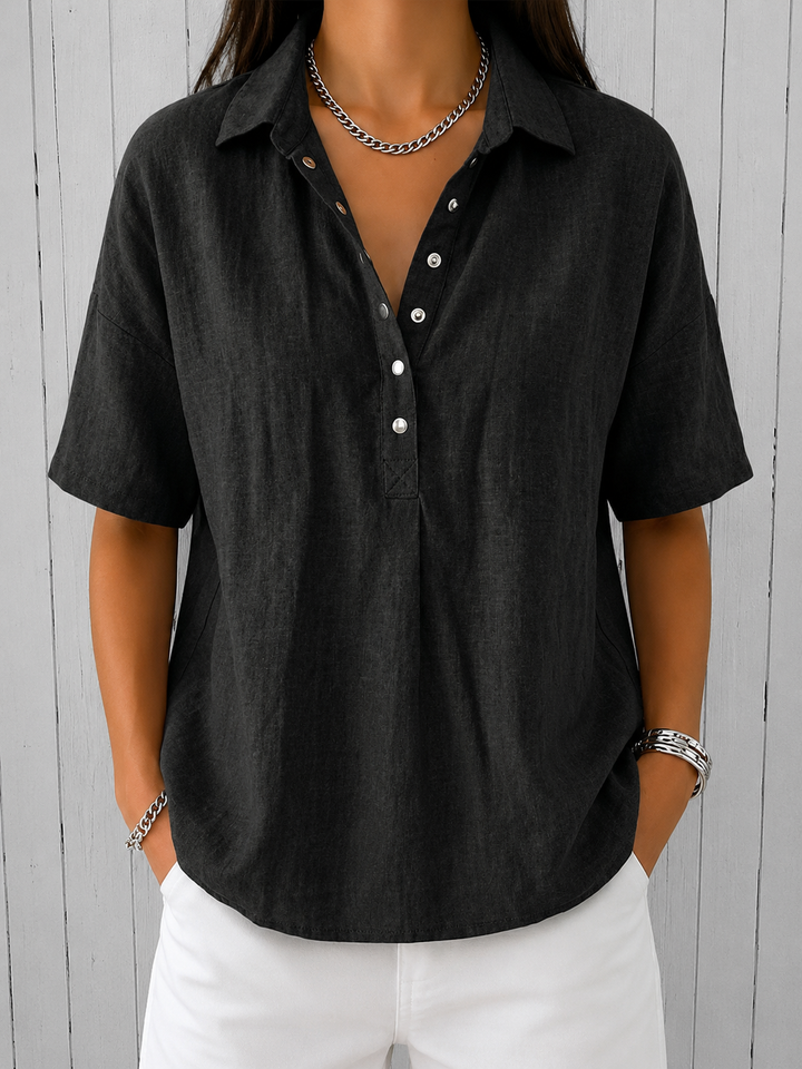 Tampa Ava Blouse with Collar and Buttons