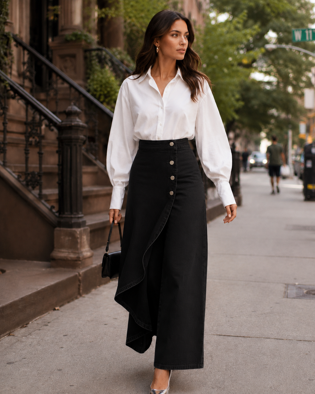 Audrey | Denim Wrap Trousers