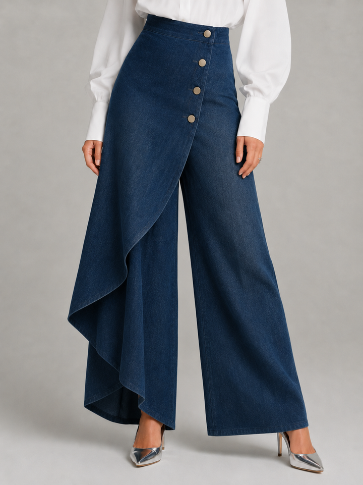 Audrey | Denim Wrap Trousers