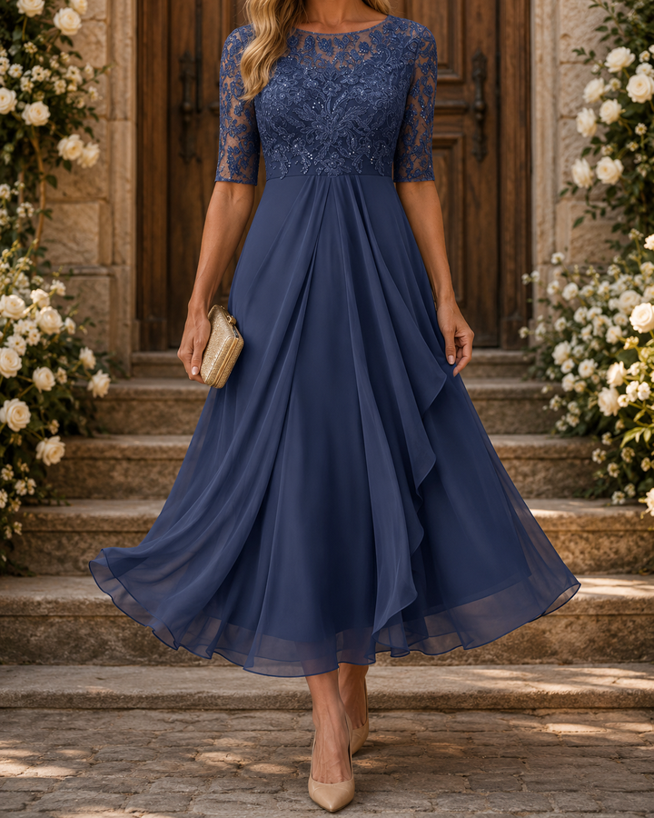 Rosa | Robe Midi en Dentelle