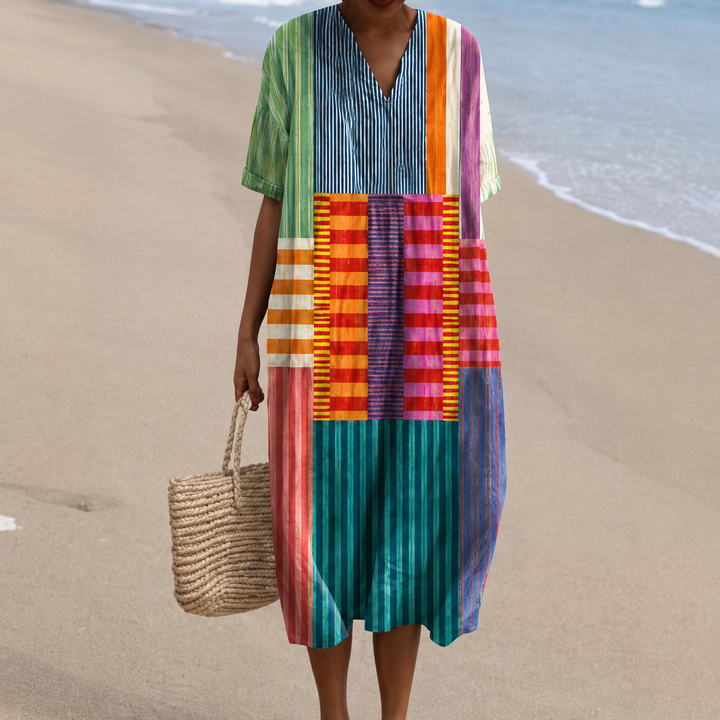 Robe Imprimée d'Été qui Met en Valeur