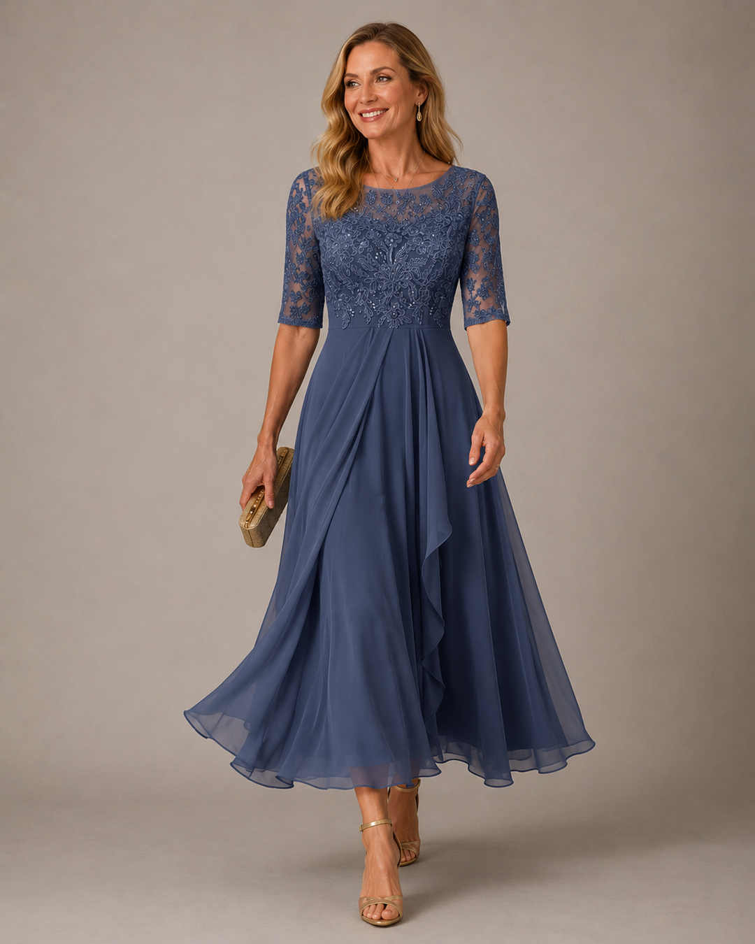 Rosa | Robe Midi en Dentelle