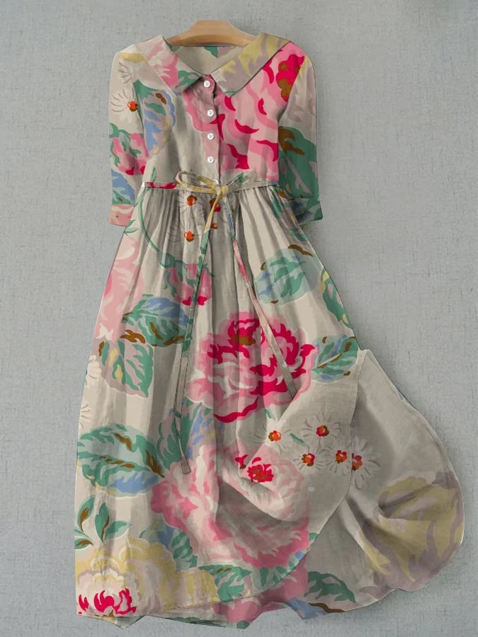 Madeleine | Elegant Pastel Floral Dress