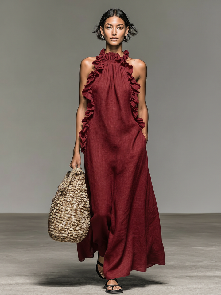 Gwyneth | Robe Longue à Volants