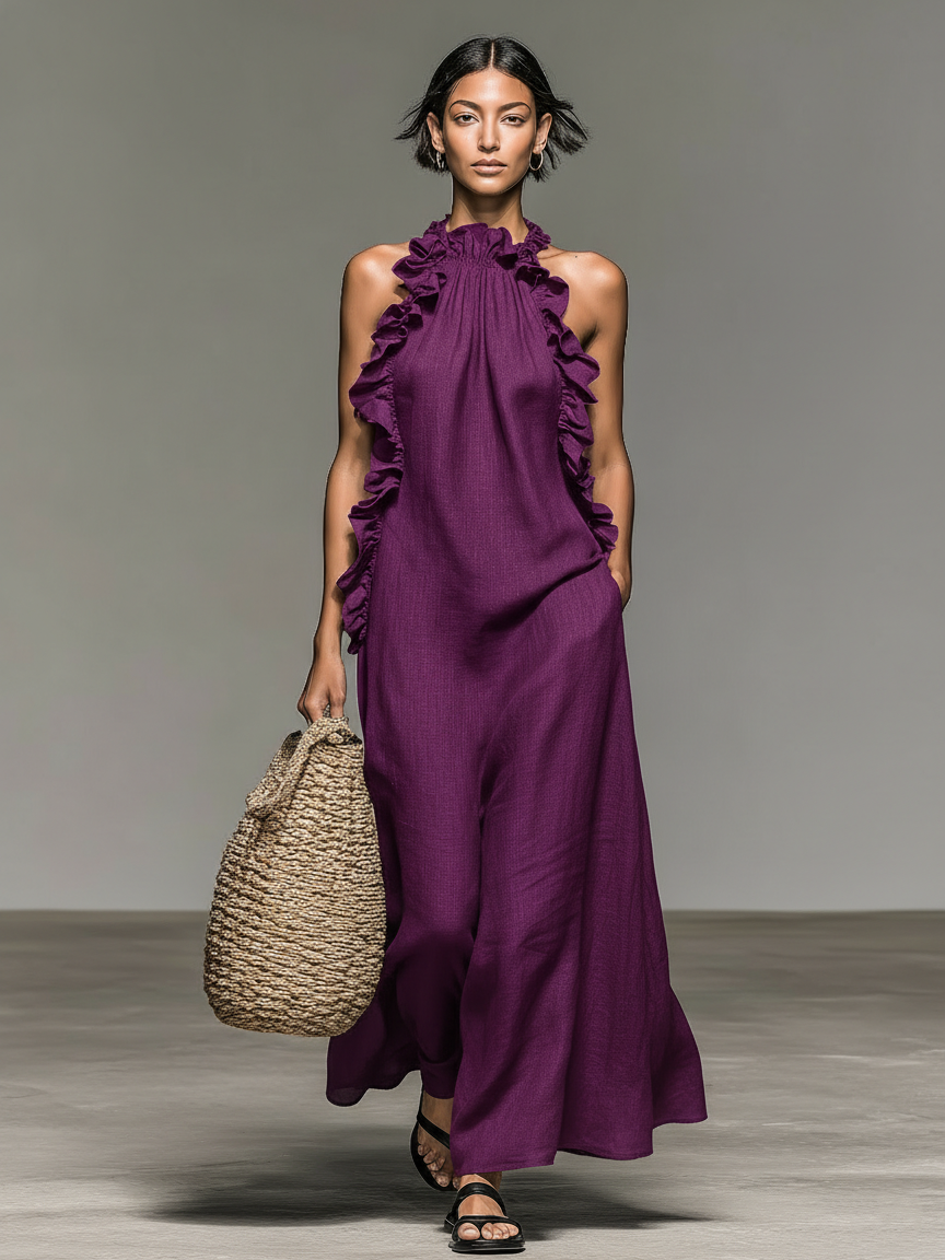 Gwyneth | Robe Longue à Volants