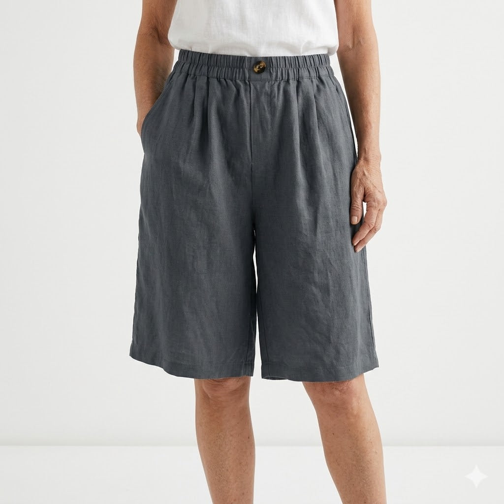 Wandeline™ — Wide-Leg Elastic Waist Shorts Natural Summer Comfort