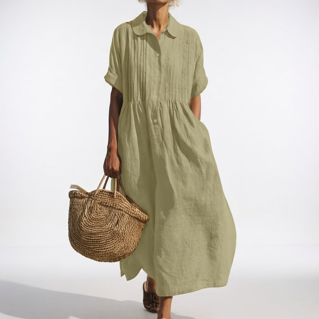 Lysandra™ – Fluid Summer Shirt Dress