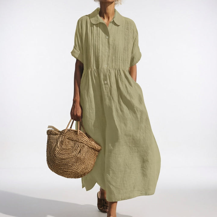 Lysandra™ – Fluid Summer Shirt Dress