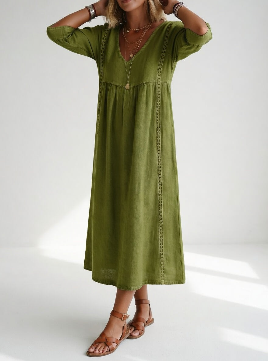 Lioréa™ — Fluid Relaxed Elegant Midi Dress