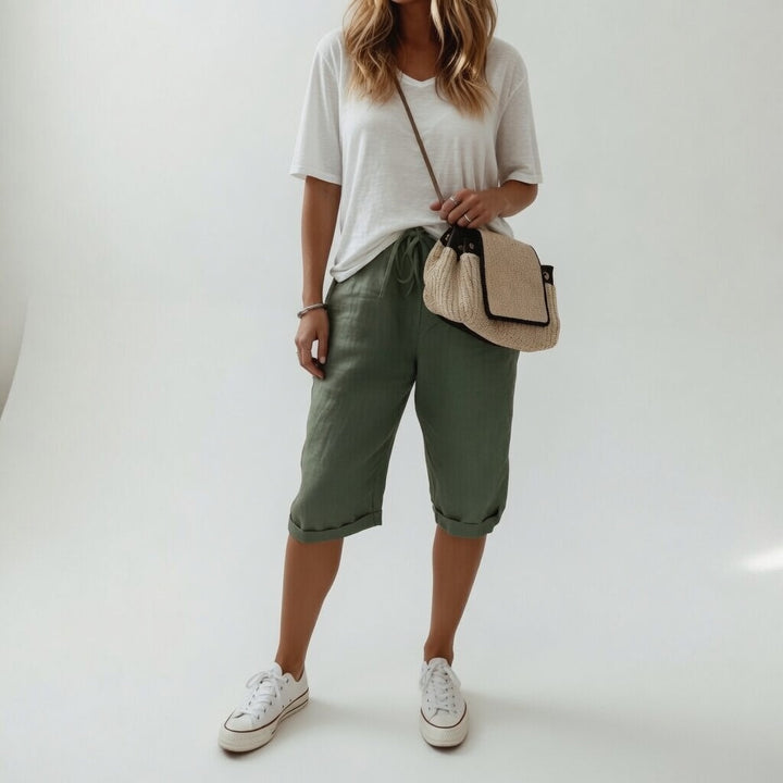 Fernande™ — 100% Cotton Relaxed Bermuda Summer Style