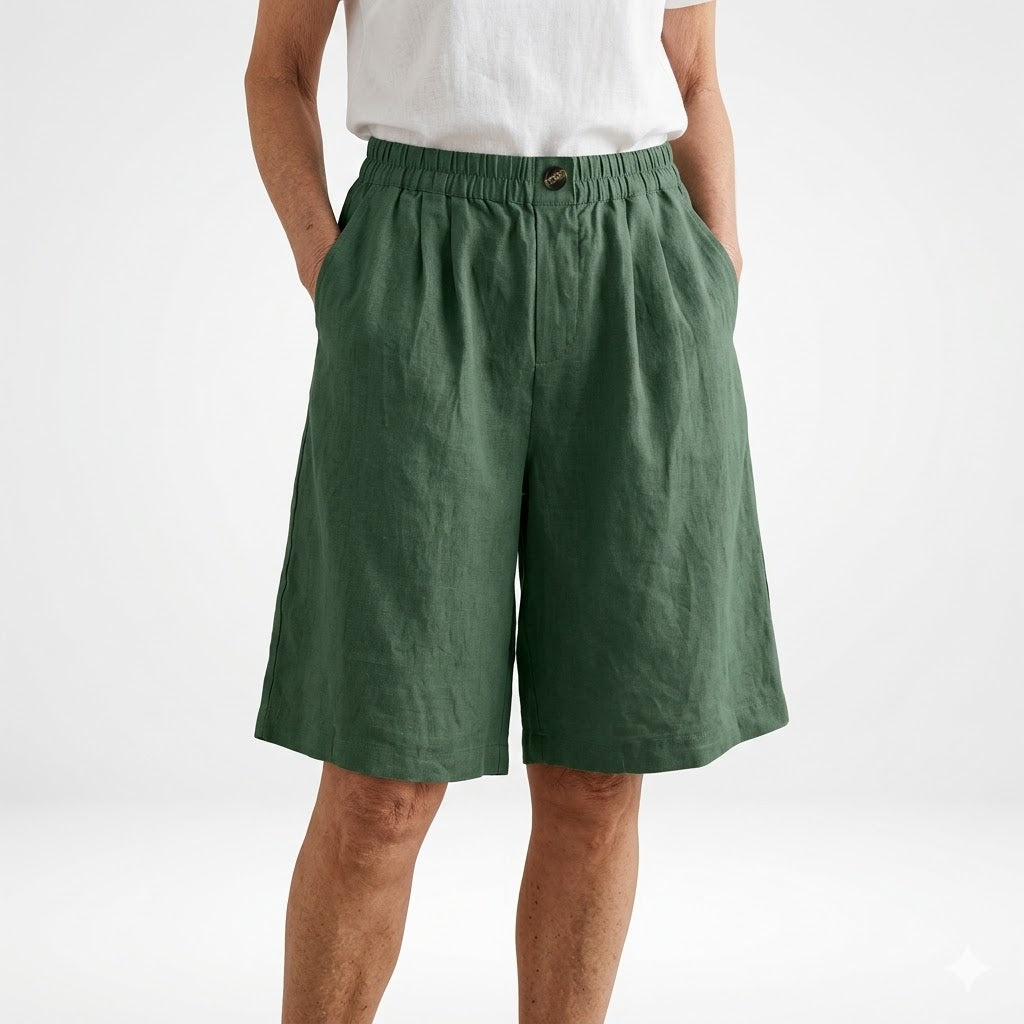 Wandeline™ — Wide-Leg Elastic Waist Shorts Natural Summer Comfort