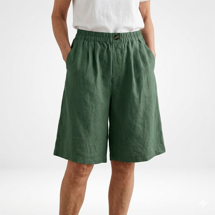 Wandeline™ — Wide-Leg Elastic Waist Shorts Natural Summer Comfort