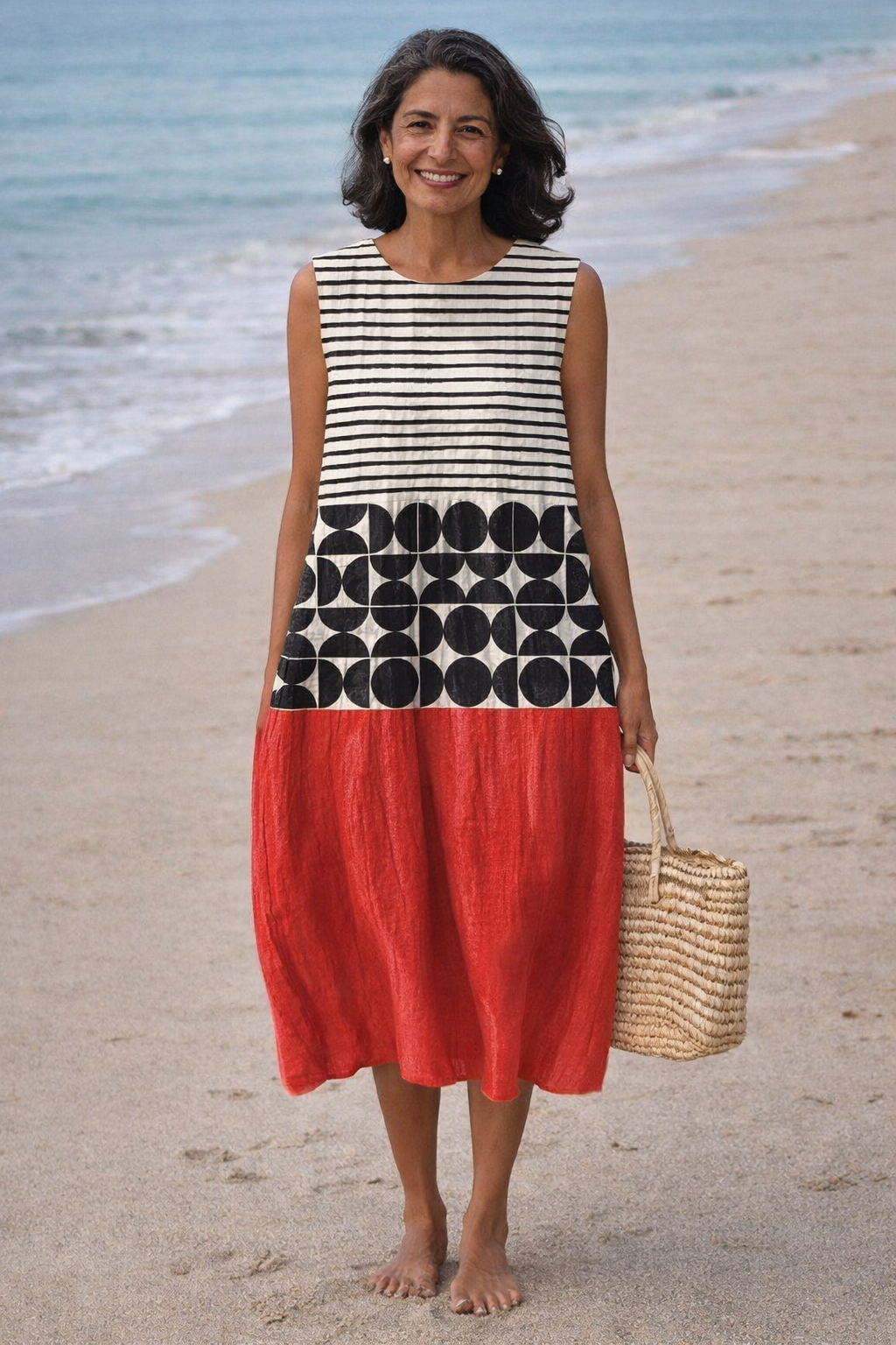 Juana | Striped Midi Dress
