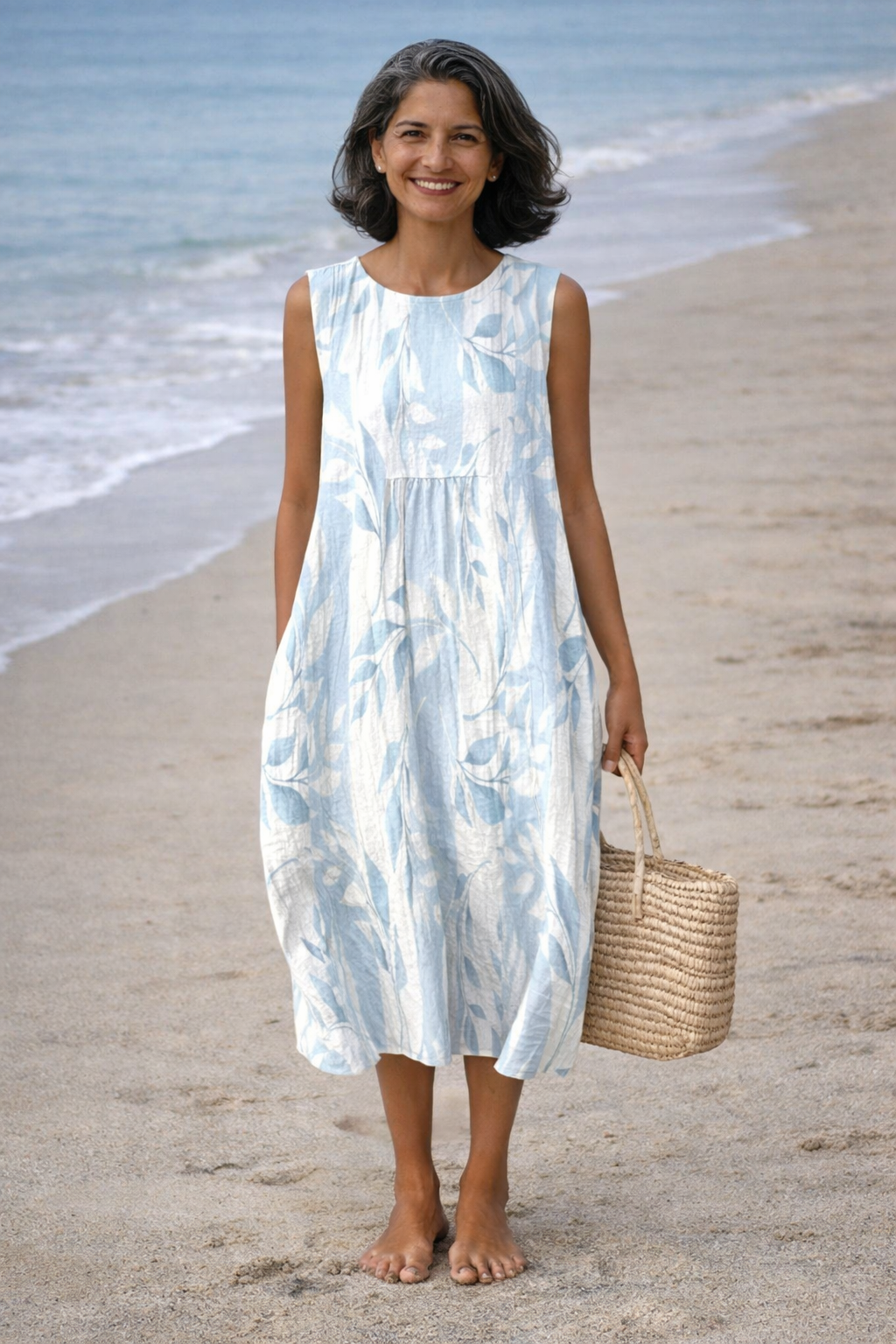 Joy | Midi Dress with Leaves