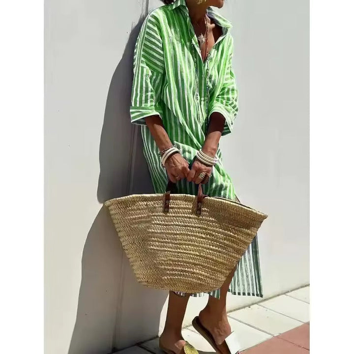 Skylar | Striped Shirt Dress