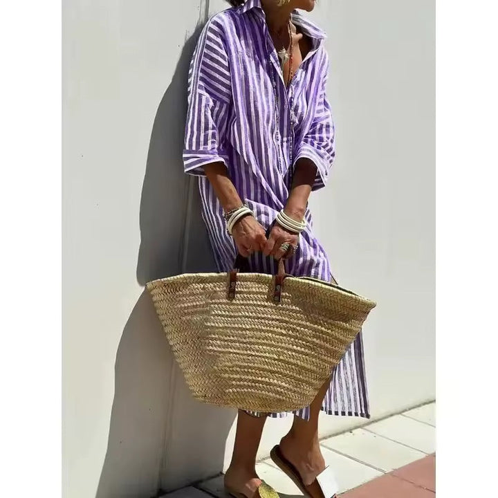 Skylar | Striped Shirt Dress